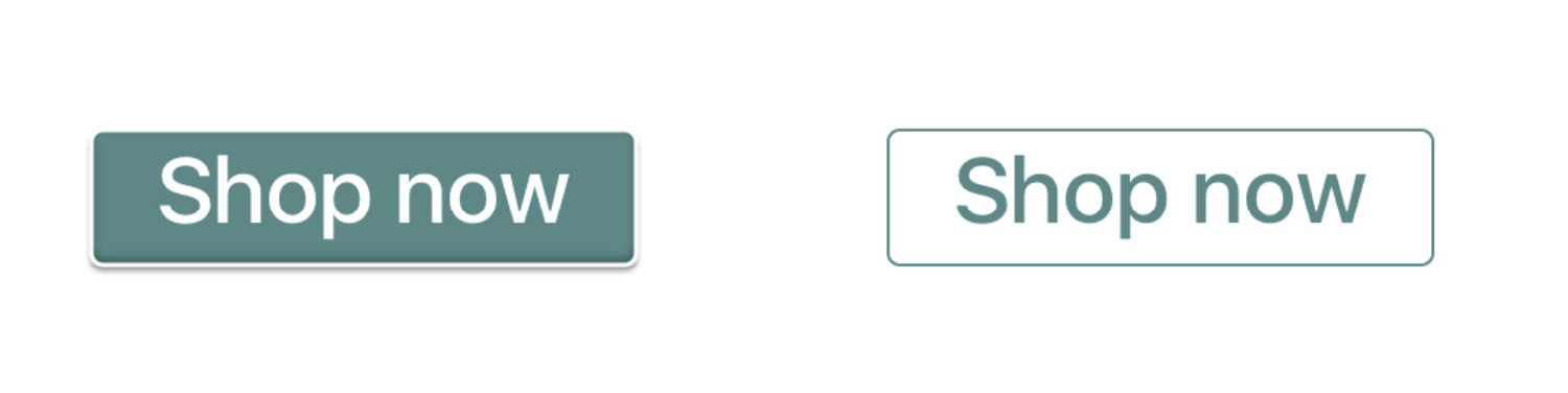 *Buttons that exhibit visual affordances (called ‘signifiers’) such as texture and pseudo-3D shadows (left) consistently perform better in user tests than those without them (right).*