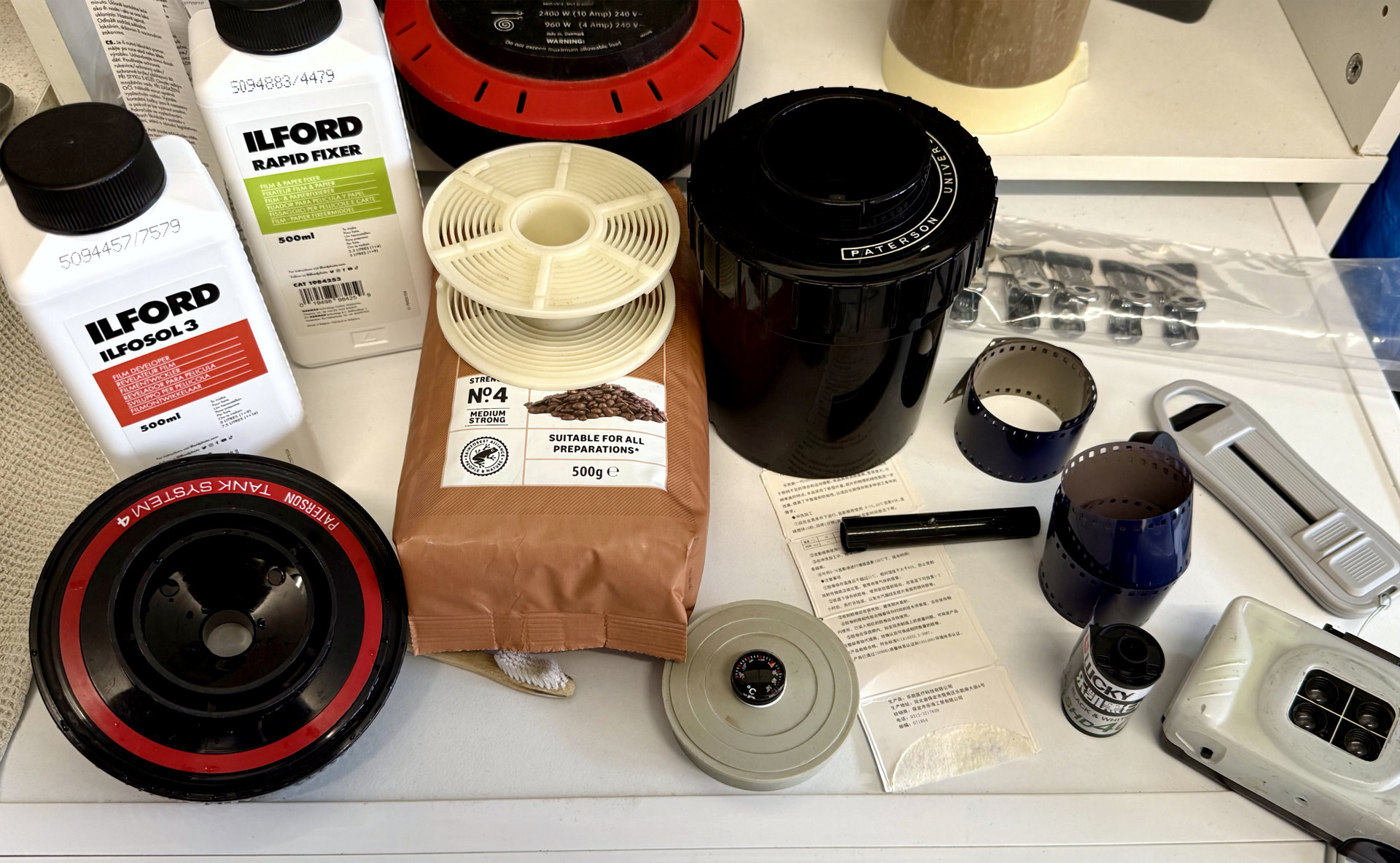 Highly professional film developing set-up